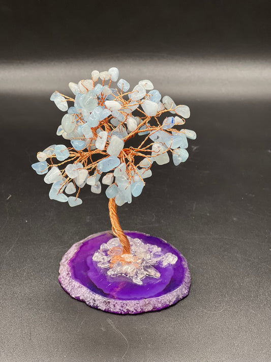 Blue Agate and Purple Agate Tree of Life