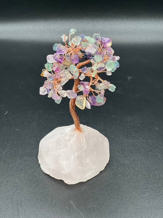 Fluorite and Rose Quartz Tree of Life